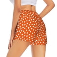 thumbnail image 4 of Picia Dots On Orange Background Pattern Women's 2 in 1 Athletic Running Shorts High Waisted Workout Casual Gym Sweat Shorts with Comfy Liner Zipper Pockets-X-Large, 4 of 9