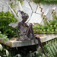 thumbnail image 3 of Estatua de hada, escultura de ángel, ángel, duendecillo, artesanía, figura de jardín, adornos para el hogar, patio, decoración de césped (marrón), 3 of 5