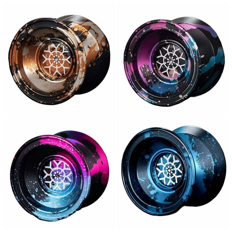 Fashion 10 Ball Bearing Metal Yoyo High Speed Unresponsive Yo Yo Toys Spinning String Alloy Aluminum Yoyo Ball Gift