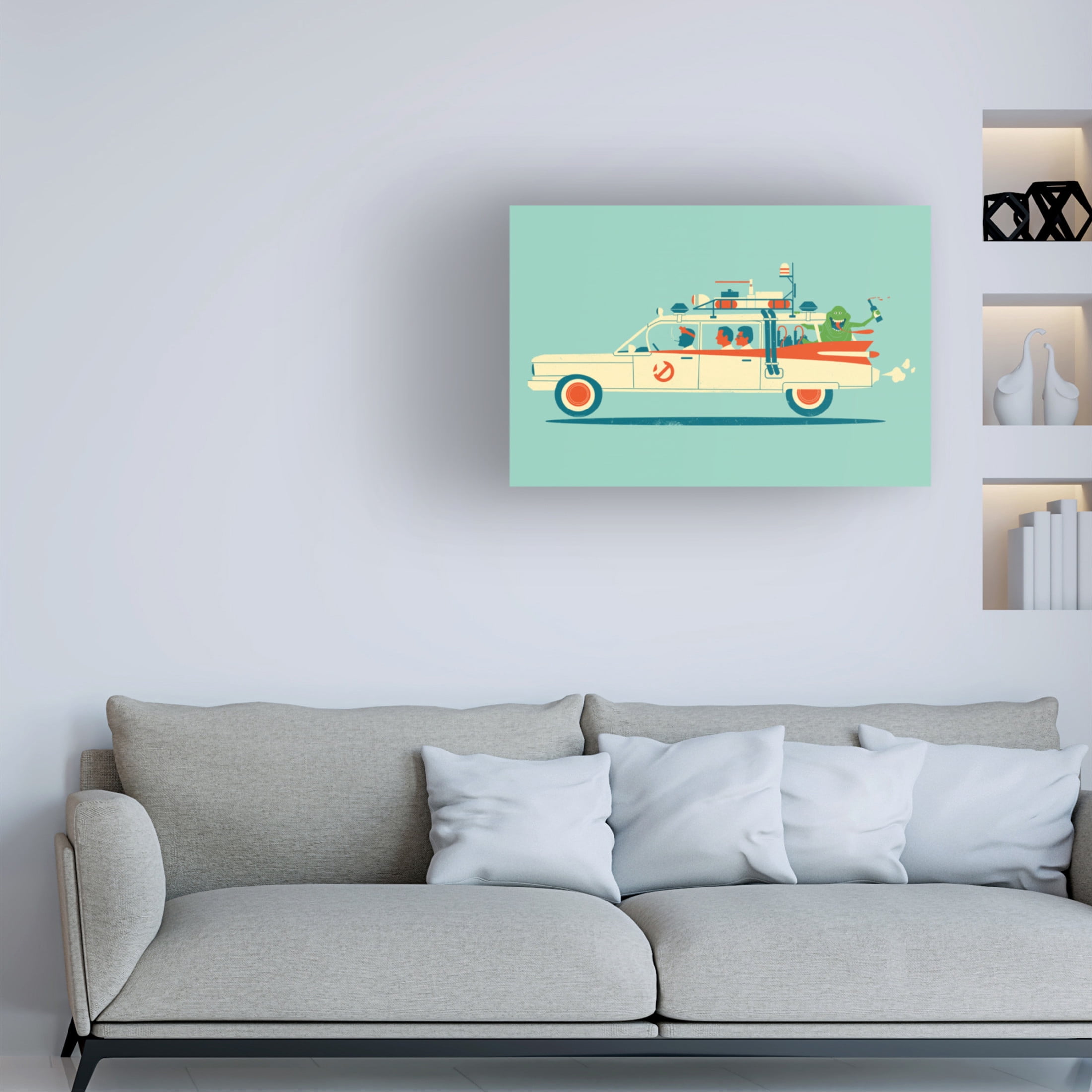 Canvas Wall Art - Jay Fleck 'Party In The Back' Wall Art for Living Room, Bedroom, or Office Décor by Trademark Fine Art - 24 x 16 Inches