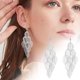 thumbnail image 2 of Pendientes Calados Hoja para Adolescentes Minimalistas Piercing Studs Trendy Earrings, 2 of 6