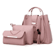 thumbnail image 1 of Set 3 Bolsas Bandolera Dama Mujer Cosmetiquera Cartera Borla Xtellar Color Rosa, 1 of 4
