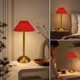 thumbnail image 6 of Cordless Pleated Table Lamp, Rechargeable Vintage Bedside Lamp, Portable Fabric Shade Night Light for Bedroom Dining Room Home Decor, 6 of 7