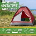 thumbnail image 3 of 2 Person Outdoors Camping Tent with Rain Fly and Carrying Bag - Lightweight Outdoor Pop Up Tents for Camping Essentials, Music Festivals, Backpacking, Hiking, or Beach Shelter by  Outdoors, 3 of 8