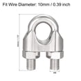 thumbnail image 2 of Unique Bargains 304 Stainless Steel Wire Rope Clip Clamp for 10mm Diameter Cable, 8 Pack, 2 of 5