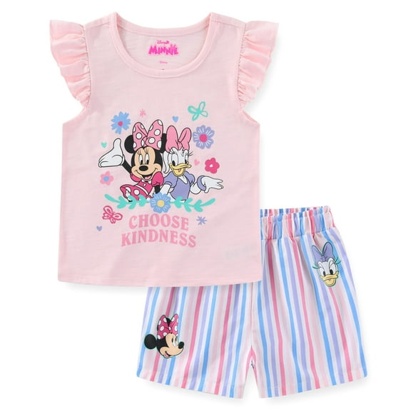 Disney Minnie Mouse and Daisy Duck Shirt and Shorts Set (Girls), 2 Piece Set, Sizes 2T-6X