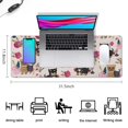 thumbnail image 5 of Long Mouse Pads for Desk,Yorkie and Pioneer Flower Desk Mats on Top Of Desks, Desk Mouse Pad Extra Large with 3mm Non-Slip Base and Stitched Edge for Gaming,Office,Work,Home 31.5"x11.8", 5 of 6