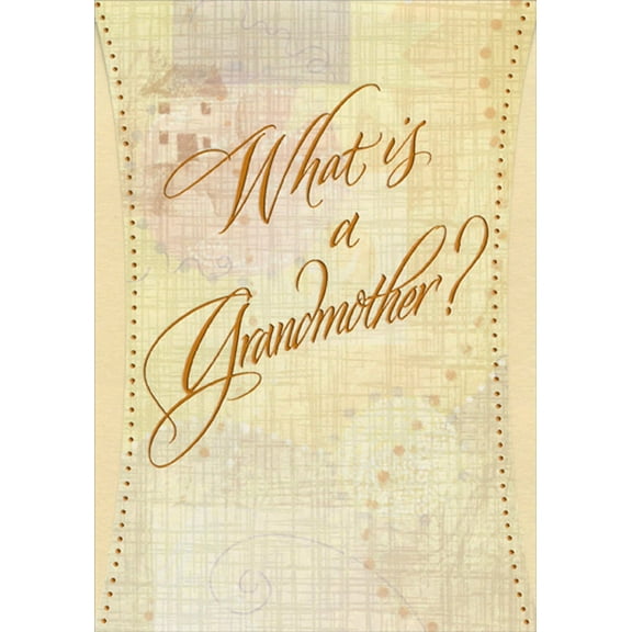 Designer Greetings What Is A Grandmother? Top Fold Die Cut Birthday Card