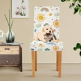 thumbnail image 4 of Yayeee 4 Pack Dining Chair Covers Stretch Parson Chairs Slipcovers Seat Protector, Rainbows Pattern, 4 of 6