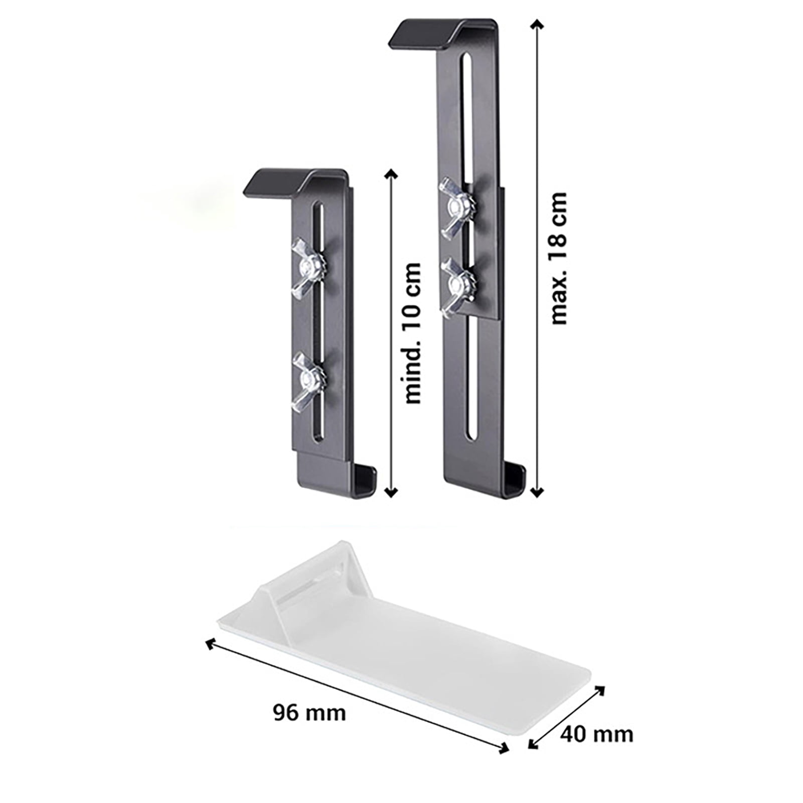 Sylvtty 4 Pcs Window Box Brackets Heavy Duty Flower Box Brackets Adjustable Balcony Planter Holder for Deck Railing Balconies Window Box