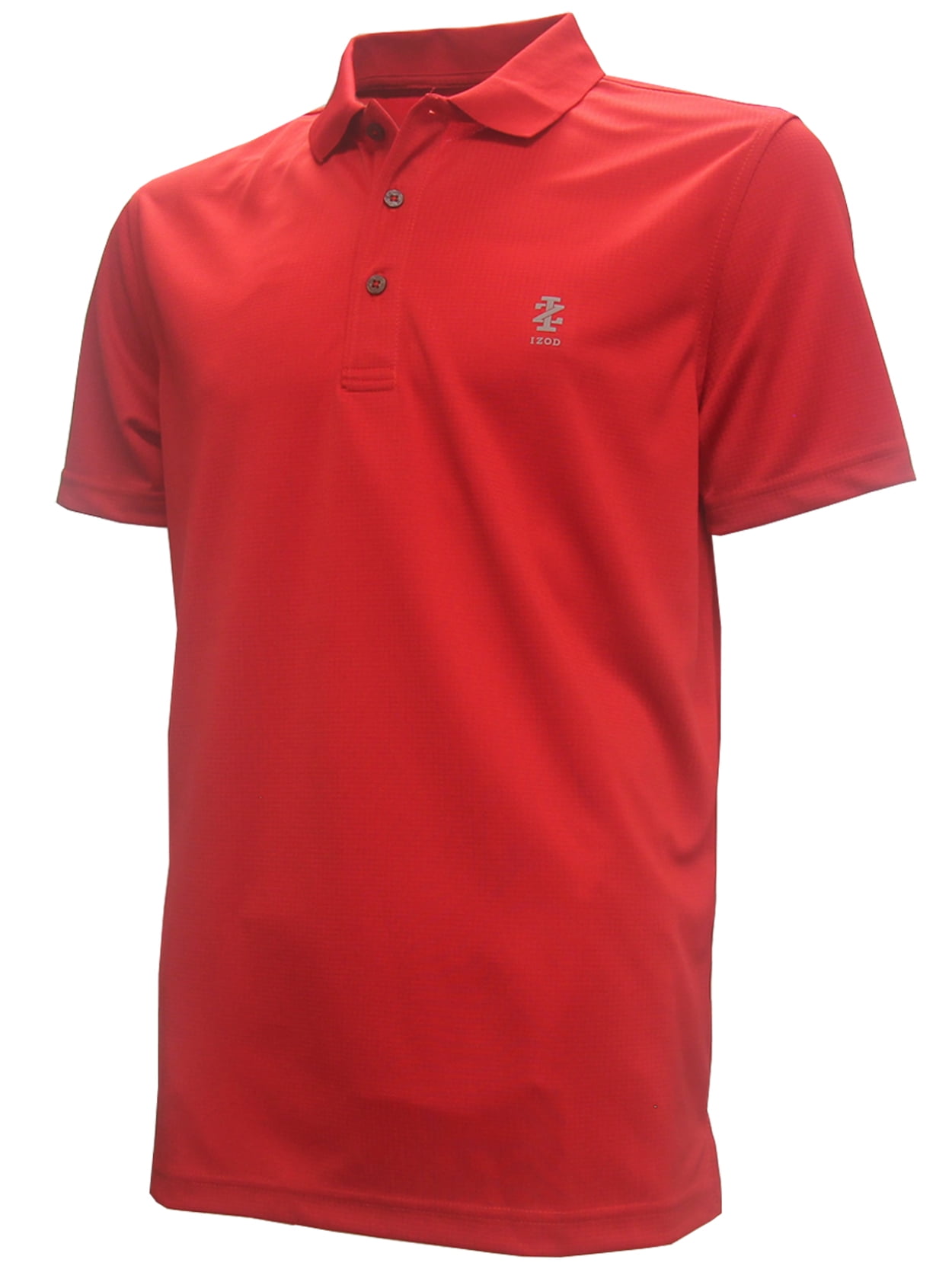 IZOD Golf Men's Performance Grid Knit Polo Shirt, 2XLarge Red