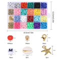 thumbnail image 2 of Kit de cuentas de arcilla, cuentas de arcilla polimérica redondas planas de 24 colores con cuerda de seda transparente, 2 of 5