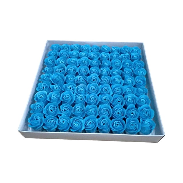 81Pcs/Case Soap Flower Realistic Romantic Multi-layer Petals Bright Color Artificial Scented Rose Gift Box Daily Use