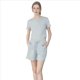 thumbnail image 1 of Conjuntos de 2 Piezas para Mujer, de Verano, con Cuello Redondo y Pantalones Cortos A Juego, para Estar en Casa con Bolsillos, Ropa Informal de Viaje A . Gris L, 1 of 9