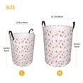 thumbnail image 3 of Fotbe Tulips Flowers Cesto de Ropa con Asas, Cesto Impermeable de Gran Capacidad, Bolsa de Lavado para Dormitorio, Cesto de Ropa con Ruedas y Asas-Small, 3 of 6