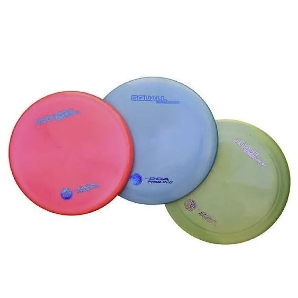 DGA Disc Golf Set of 3 ProLine Pack Colors May Vary