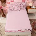 thumbnail image 4 of Erosebridal Bowknot Cow Print Boot Zipper Queen Comforter Set with Fitted Sheet and 2 Pillowcases for Girls, Western Cowgirl Cowboy Zipper Bedding Set, Pink Reversible, 4-Piece, 4 of 7