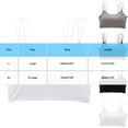 thumbnail image 3 of HongQid Seamless Padded Sports Bra for Women Strappy Wirefree Brami Ribbed Crop Tank Tops T-Shirt Bra White L, 3 of 6