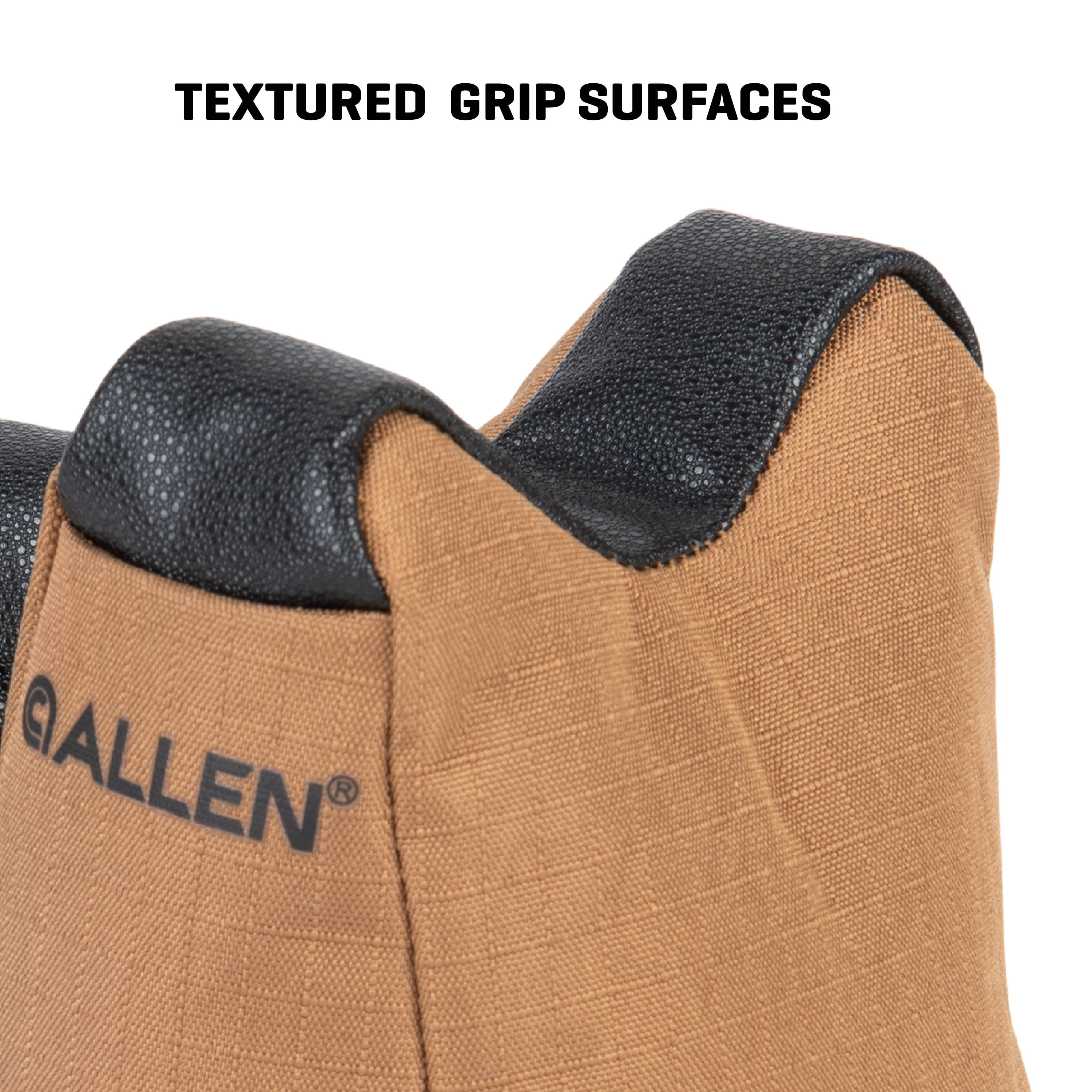 Allen Company Unfilled Front & Rear Rifle Shooting Bag Combo, Tan, Polyester, Model 18419, Medium