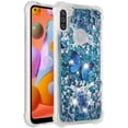 thumbnail image 2 of Compatible with Samsung Galaxy A11 Case Liquid Glitter Cute Stylish Slim TPU Silicone Quicksand Sparkle Shockproof Protective case for Women Girls Case for Samsung Galaxy A11 Blue Butterfly YB, 2 of 7