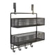 thumbnail image 2 of Organizador para colgar en la puerta con cestas de almacenamiento de dos niveles y ganchos | Estante colgante de metal para baño, cocina y despensa, 2 of 6