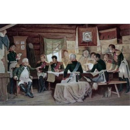 Posterazzi SAL900128183 Gen. Kutuzov with Men During Napoleonic War A.D. Kivshenko 1851-1895 Russian Poster Print - 18 x 24 in.