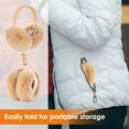 thumbnail image 4 of REDESS Winter Ear Warmers for Women Girls Faux Fur Cute Foldable Warm Earmuffs,Gray, 4 of 7