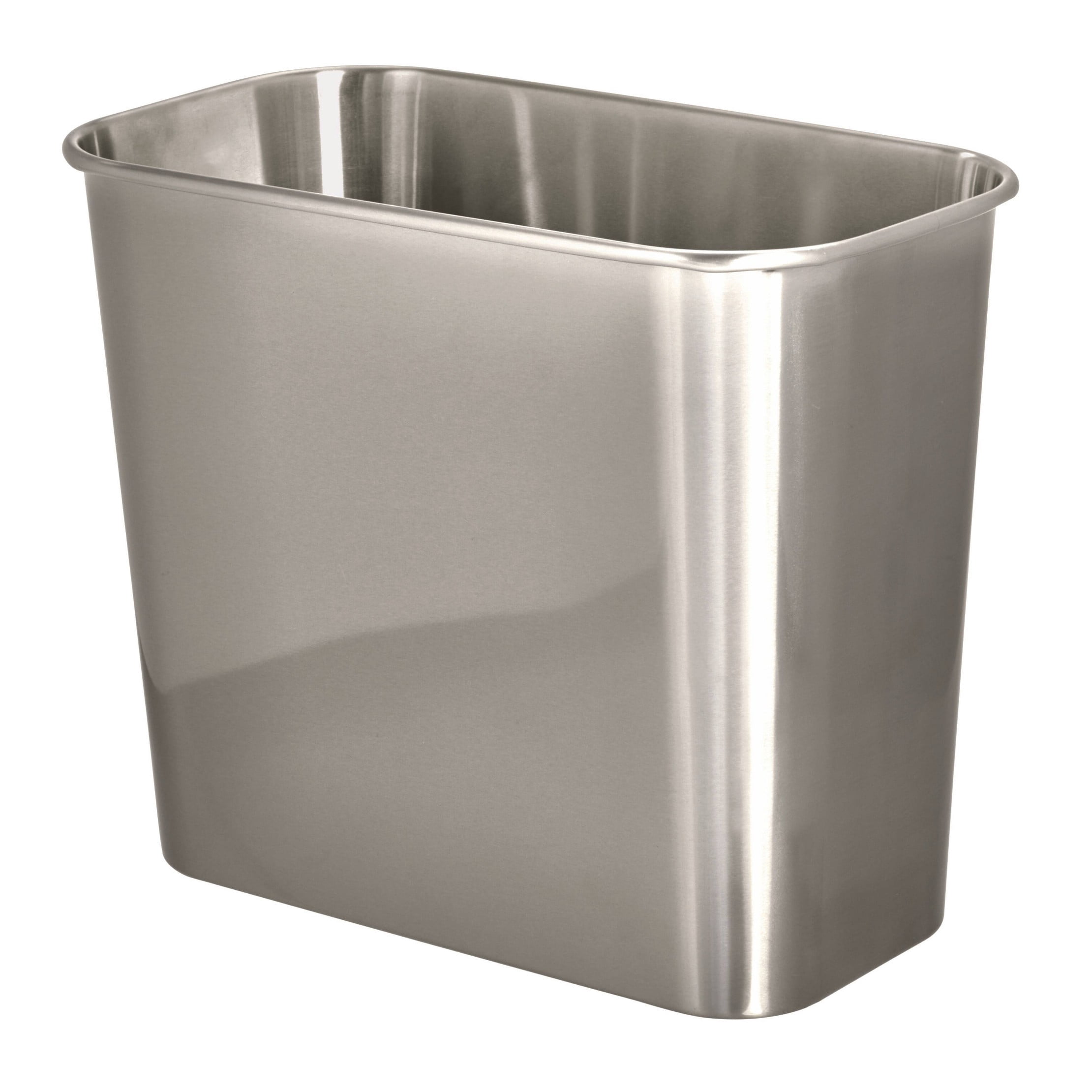 Bathroom Garbage Bin MDesign Steel Metal Trash Can - 2 Gallon/7