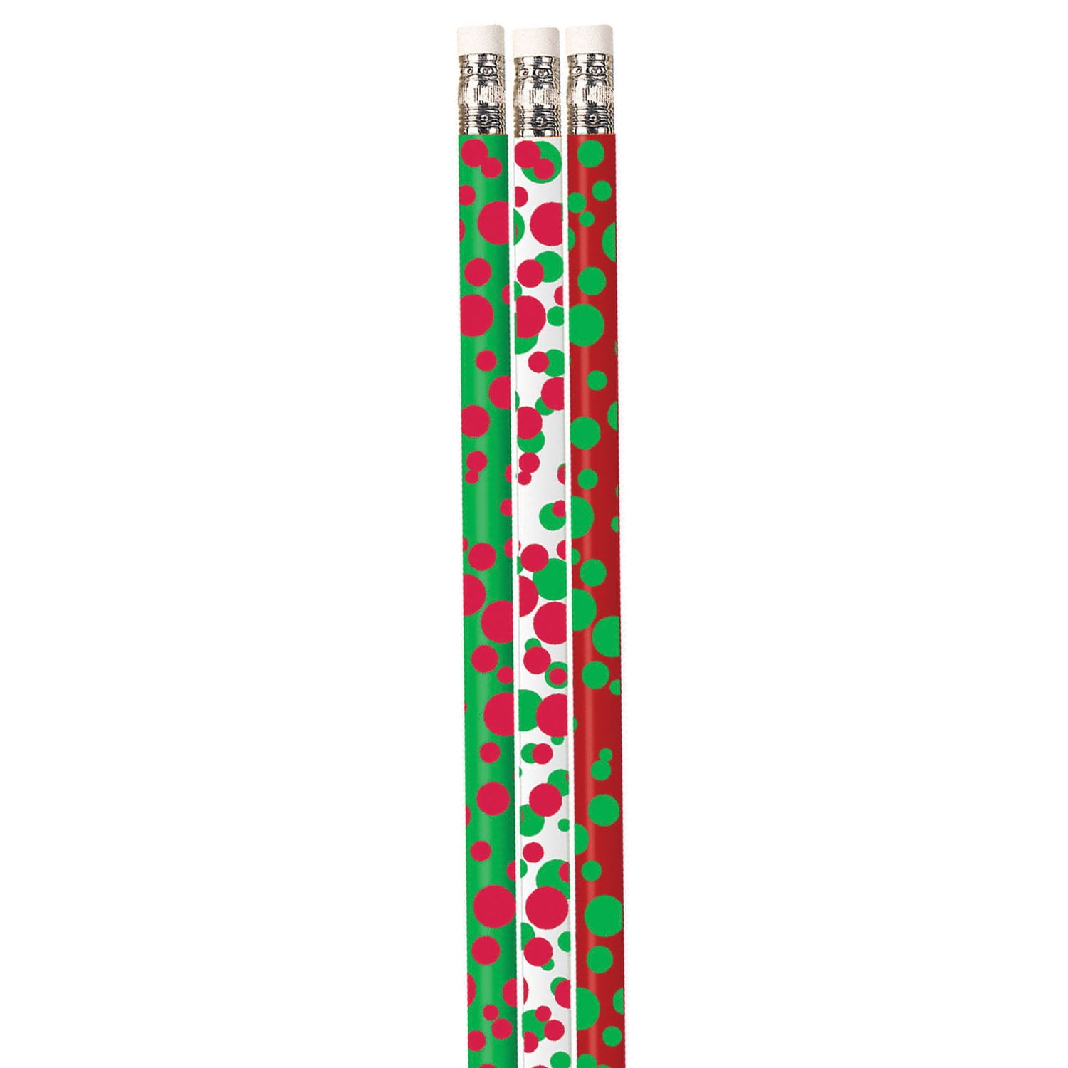 Musgrave Pencil Company Dots of Christmas Fun Pencil, 12 Per Pack, 12 Packs