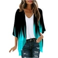 thumbnail image 2 of Up to 65% off Pitauce Women's Puff Sleeve Sheer Chiffon Kimono Cardigans Summer Casual Bathing Suit Cover Up Loose Open Front Lightweight Cardigan, 2 of 5