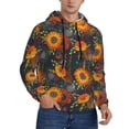 thumbnail image 2 of Naloa Sunflowers Men's Casual Hooded Collar Drawstring Hoodies Pullover Sweatshirts Casual Long Sleeve Shirts-Medium, 2 of 7