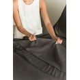 thumbnail image 5 of CGK Linens 5-Piece Ultra Soft & Comfy Hotel Luxury Sheet Set - Split King Size Cooling Bed Sheet Fits 8"-16" Mattresses, Dark Grey, 5 of 7