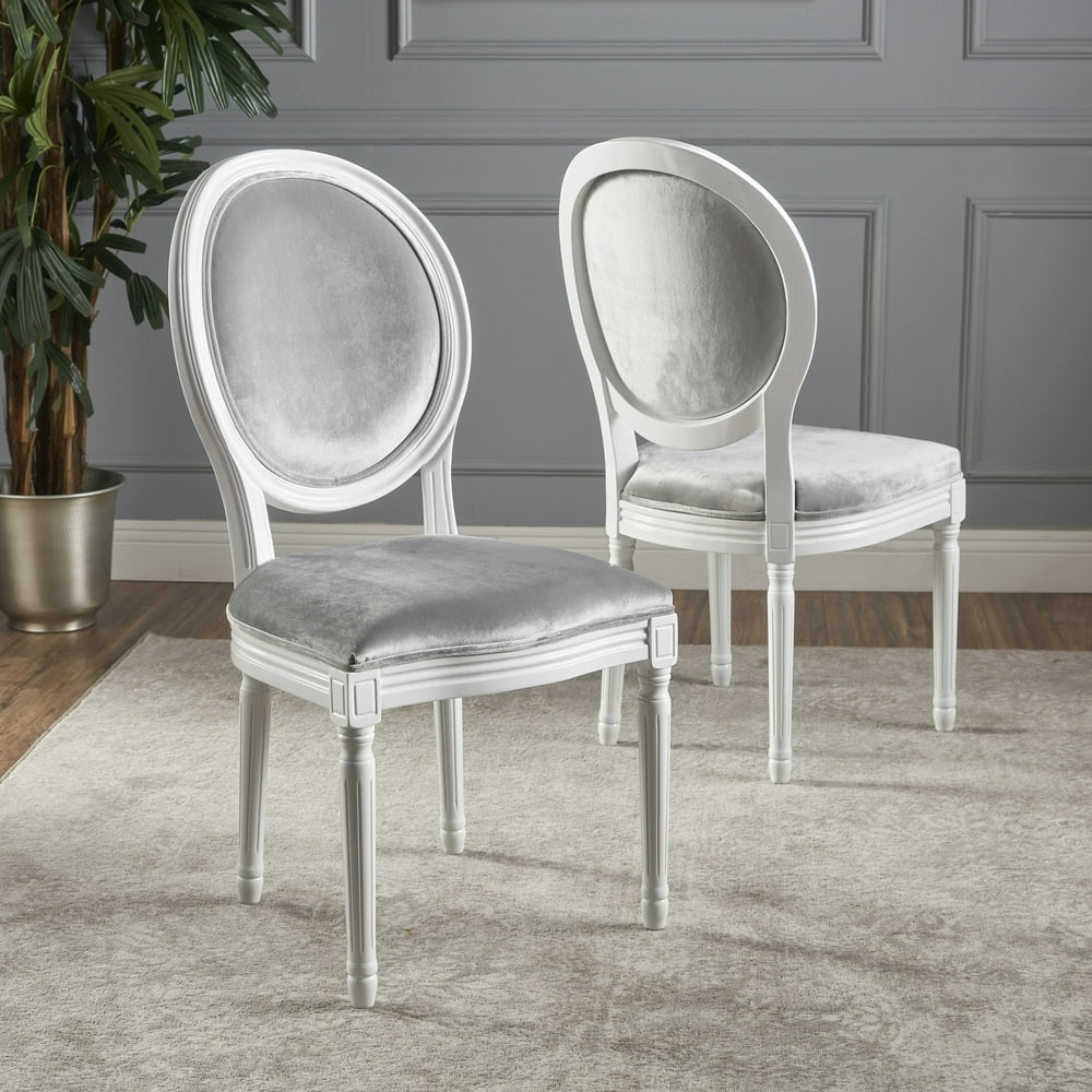 Noble House Phinnaeus Contemporary Velvet Dining Chairs (Set of 2)