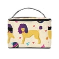 thumbnail image 3 of Yiaed Cartoon Poodle Dog Print Makeup Bag Travel Cosmetic Bags for Women Girls Zipper Pouch Makeup Organizer, 3 of 4