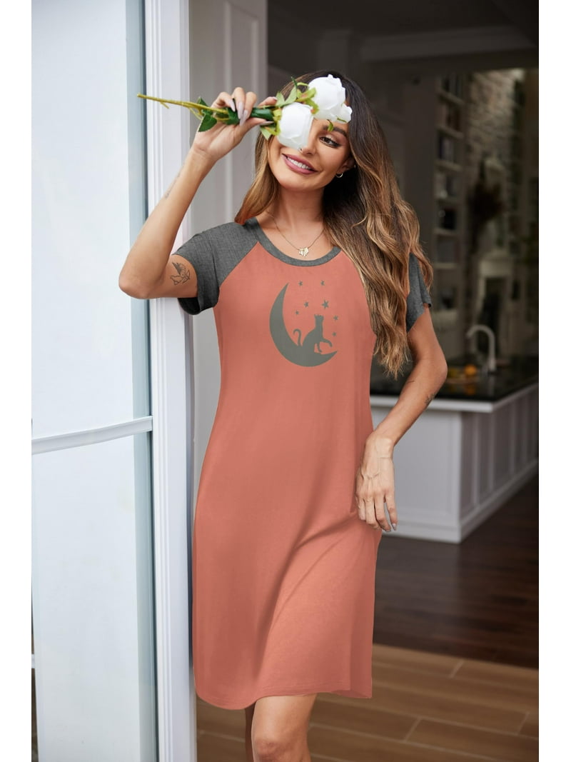 front open night dress for ladies Women Front Open Short Nighty