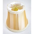 thumbnail image 2 of Home Concept Beige/Eggshell Striped Chandelier Clip-On Premium  Lampshade 3x5x4.5, 2 of 5
