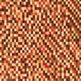 thumbnail image 1 of Ahgly Company Indoor Square Checkered Orange Modern Area Rugs, 7' Square, 1 of 4