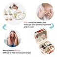 thumbnail image 4 of Christmas Travel Portable Square Jewelry Box - Bracelet Holder and Jewelry Stand - Ideal for Rings, Earrings, Necklaces, and Bracelets - Suitable for Girls and Women, 4 of 6