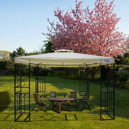 Quictent 10x10 Metal Gazebo Canopy Soft Top Pergola For Deck Patio And Backyard Double Tier Roof Waterproof Beige Quictent 10x10 Metal Gazebo Canopy Soft Top Pergola For Deck Patio And Backyard Double Tier Roof Waterproof Beige