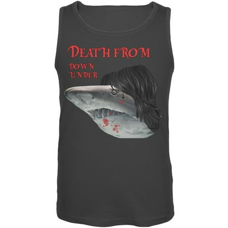 - Death From Down Under Shark Charcoal Gray Adult Tank Top