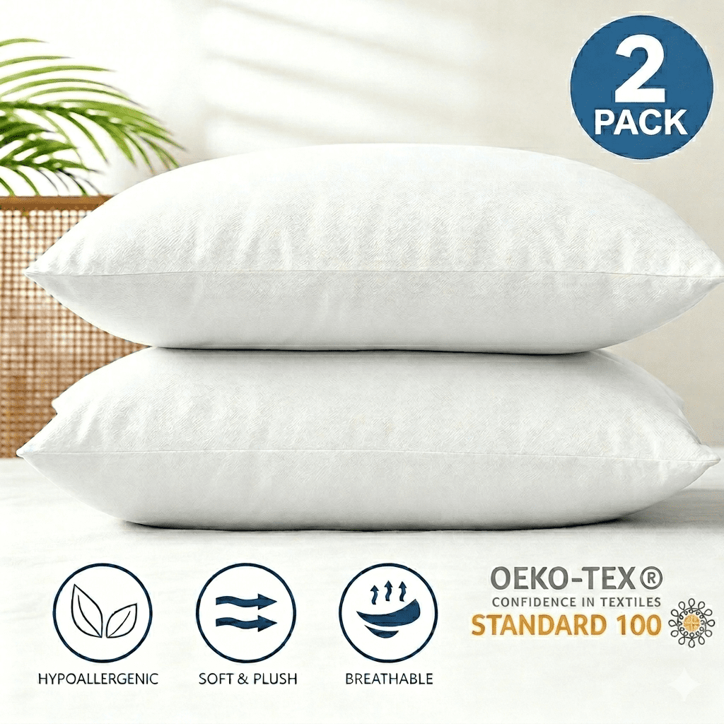 Phantoscope Decorative Pillow Insert, 16" x 16", 2 Pack, Fluffy Fill