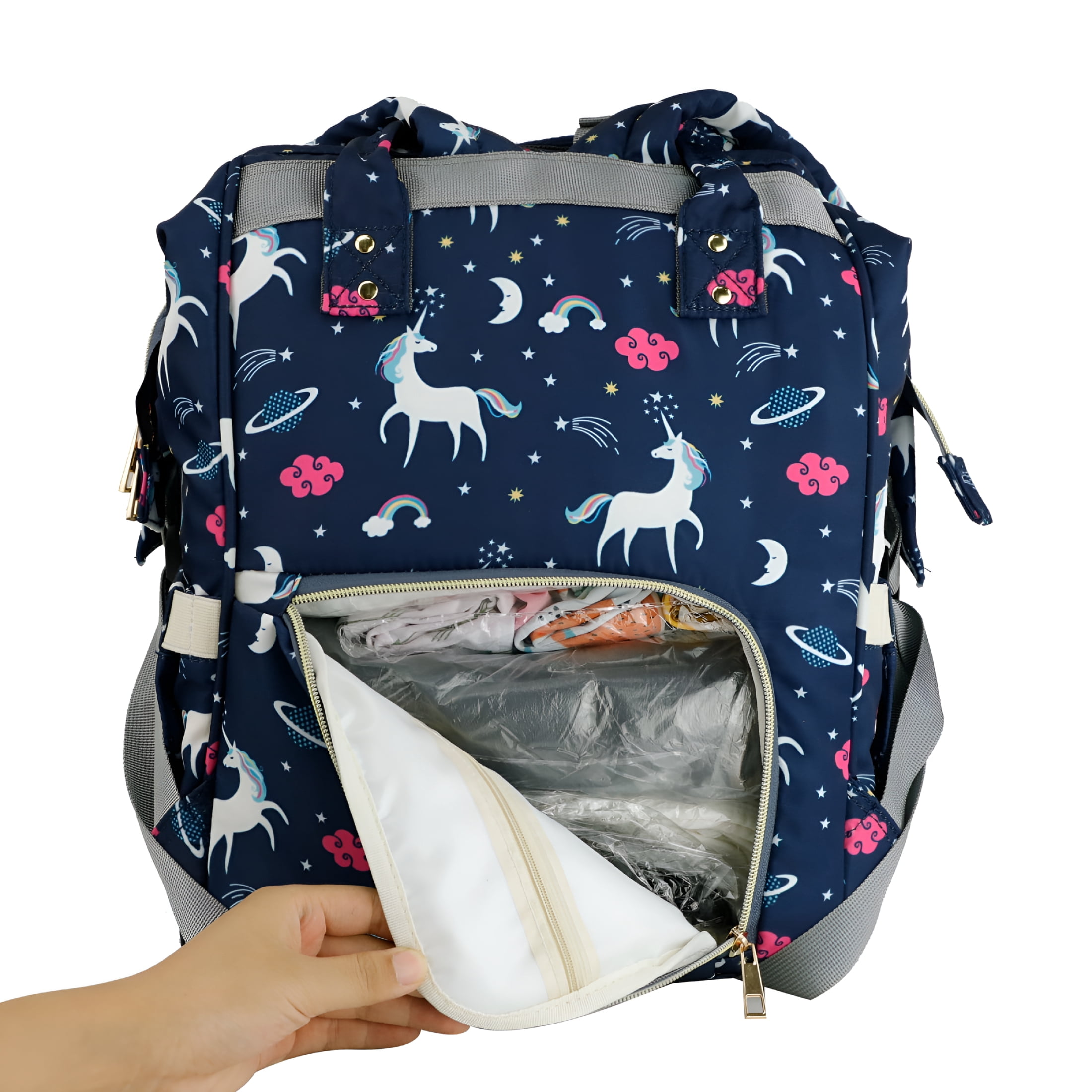 GASTROPOD 2026 New Mommy Baby Diaper Bag Backpack for Boy Girl,Insulated Pocket Changing Nappy,Navy