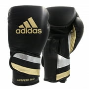 Adidas Adi-Speed 501 Pro Boxing and Kickboxing Gloves for Women & Men- 12oz, Black/Gold/Silver