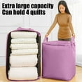 thumbnail image 6 of Oggfader Heavy Duty Extra Large Storage Bag with Reinforced Handles, Double Zipper - Waterproof, Collapsible for Moving, Clothes, Bedding, Purple, 6 of 8