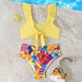 thumbnail image 2 of Gibobby Girls One Piece Swimsuits Summer UPF 50+ Quick Dry 2T 3T 4T 5T 6T Beach Bathing Suit Cross Shoulder Strap Swimwear(7-8 Years,Yellow), 2 of 8
