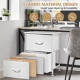 thumbnail image 6 of Coliware File Cabinet, Modern Wood Filing Organizer Table with Drawer, Desk Table Cabinet Fits A4 Letter Size, Home Office Furniture for Under Desk Storage, White Printer Stand Table, 6 of 11