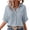 Light Blue, variant on Staron Women Linen Blouses Casual Boho Button Down Collared Short Sleeve Vacation Beach Loose Tops Shirt, White S