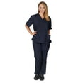 thumbnail image 6 of M&M SCRUBS Women Scrub Set V-Neck Medical Scrub Tops and Drawstring Pants - Pack of 6 Set (Dark Navy Blue, XX-Small), 6 of 7