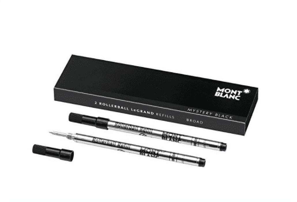 Montblanc Rollerball LeGrand Refills (B) Mystery Black 113840 / Pen Refills for Meisterstück LeGrand Rollerball Pens with a Broad Tip / 2 x Black Pen Cartridges