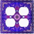 thumbnail image 3 of Metal Light Switch Plate Cover Elegant Purple Mandala Flower Tile Pattern TIL066, 3 of 13